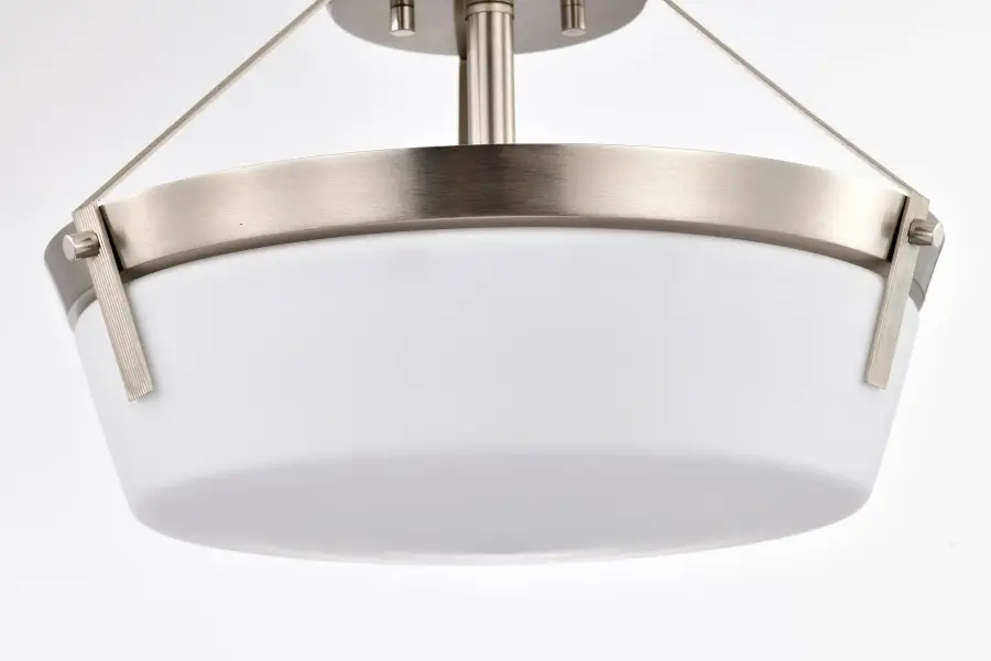 Rowen 3-Light Semi-Flush Mount in Brushed Nickel - Image 9