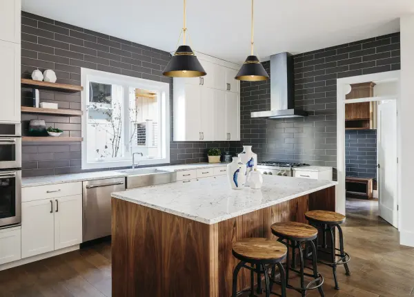 Adina 1-Light Medium Pendant in Matte Black and Natural Brass - Image 16