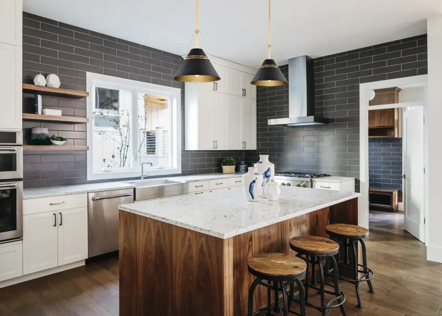 Adina 1-Light Medium Pendant in Matte Black and Natural Brass - Image 16