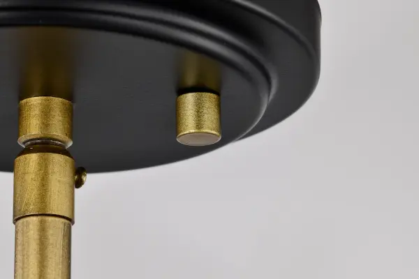 Adina 1-Light Medium Pendant in Matte Black and Natural Brass - Image 8