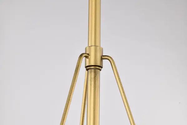Adina 1-Light Medium Pendant in Matte Black and Natural Brass - Image 9