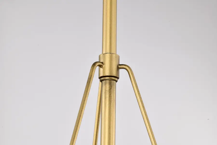 Adina 1-Light Medium Pendant in Matte Black and Natural Brass - Image 9