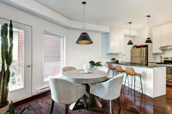 Adina Small Pendant Light in Matte Black and Natural Brass - Image 15