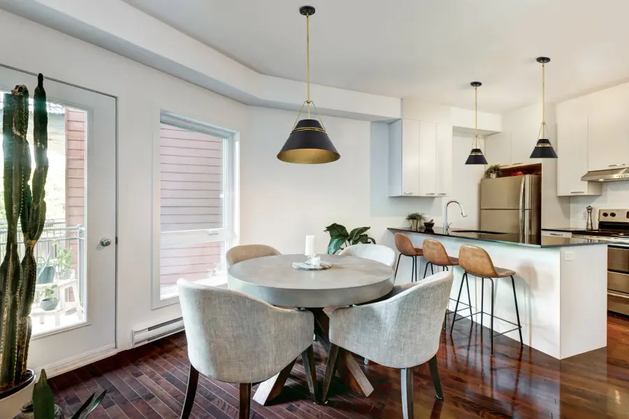 Adina Small Pendant Light in Matte Black and Natural Brass - Image 15