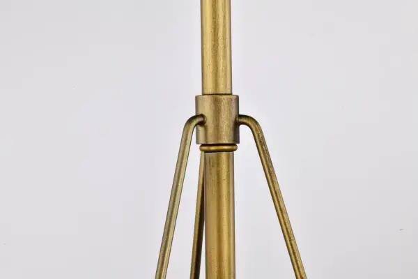 Adina Small Pendant Light in Matte Black and Natural Brass - Image 9