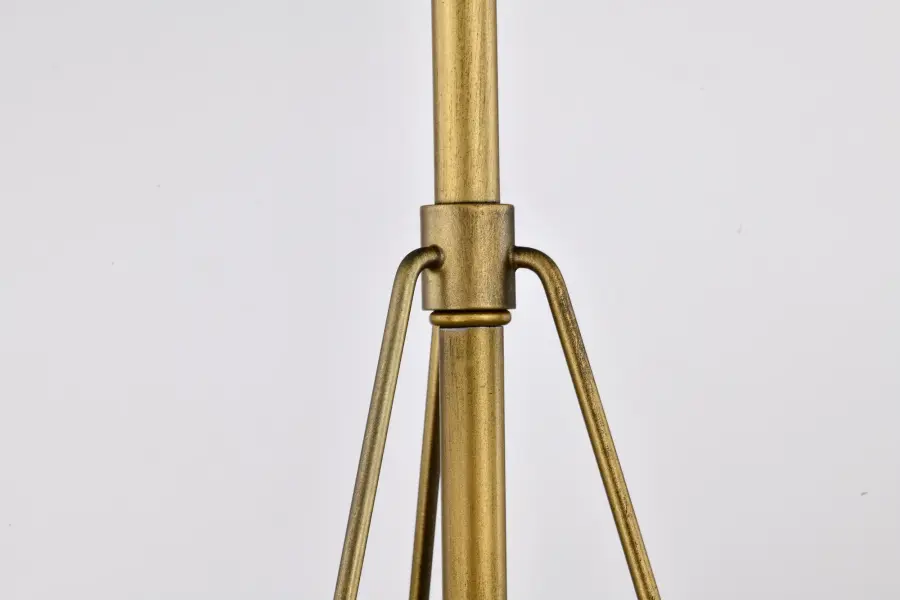 Adina Small Pendant Light in Matte Black and Natural Brass - Image 9