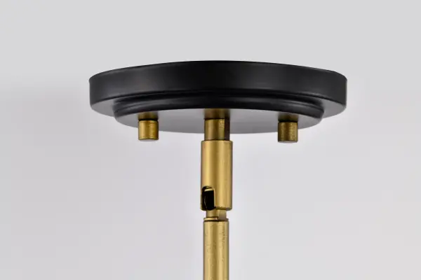 Adina 3-Light Large Pendant in Matte Black and Natural Brass - Image 11