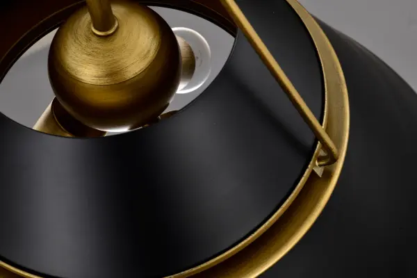 Adina 3-Light Large Pendant in Matte Black and Natural Brass - Image 9