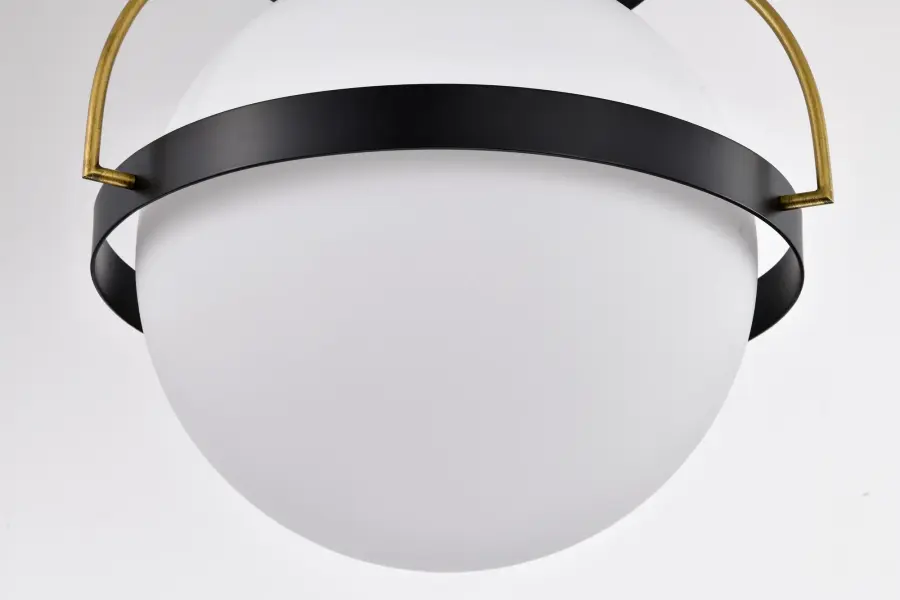 Lakeshore Large Flush Mount - Matte Black & Natural Brass - Image 11