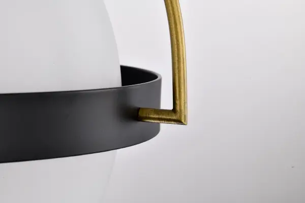 Lakeshore Large Flush Mount - Matte Black & Natural Brass - Image 13