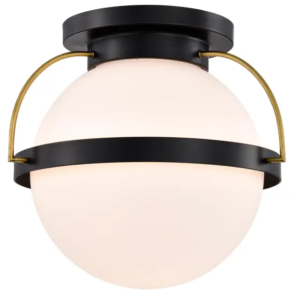 Lakeshore Large Flush Mount - Matte Black & Natural Brass - Image 4
