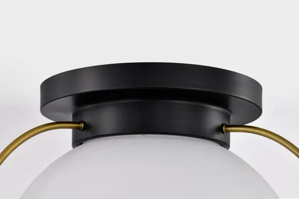 Lakeshore Large Flush Mount - Matte Black & Natural Brass - Image 7