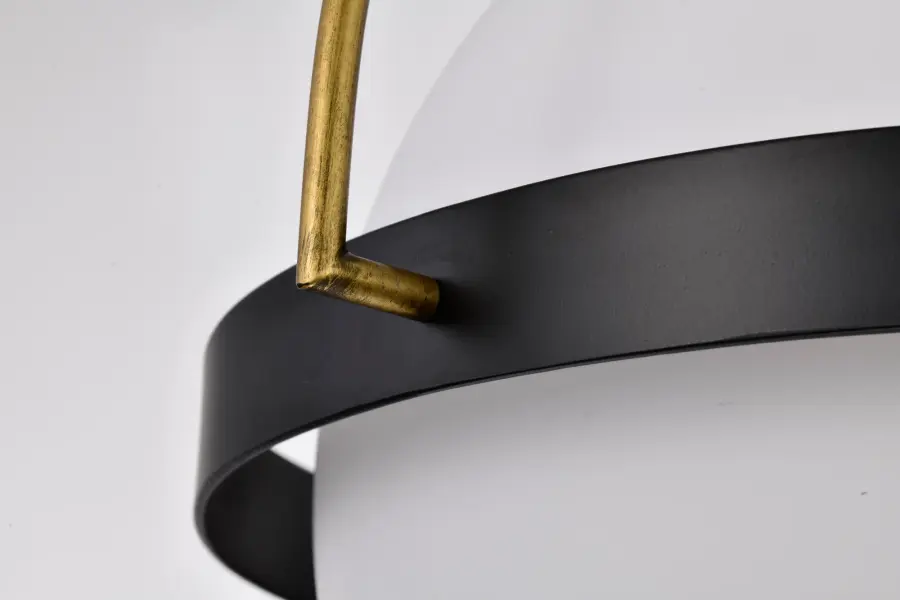 Lakeshore Large Flush Mount - Matte Black & Natural Brass - Image 9