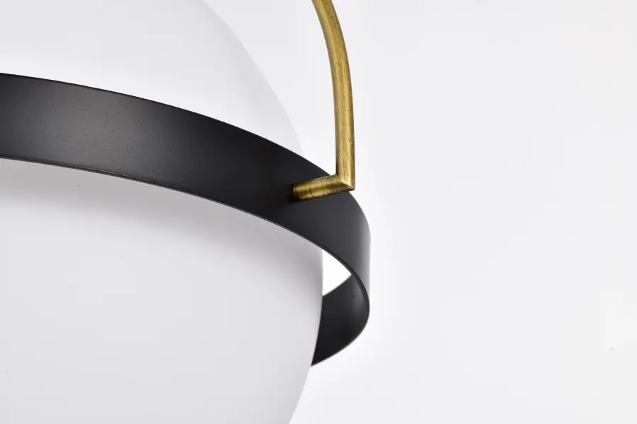 Lakeshore 1-Light Medium Pendant in Matte Black & Natural Brass - Image 12