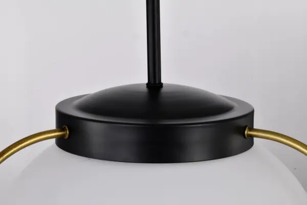 Lakeshore 1-Light Medium Pendant in Matte Black & Natural Brass - Image 7