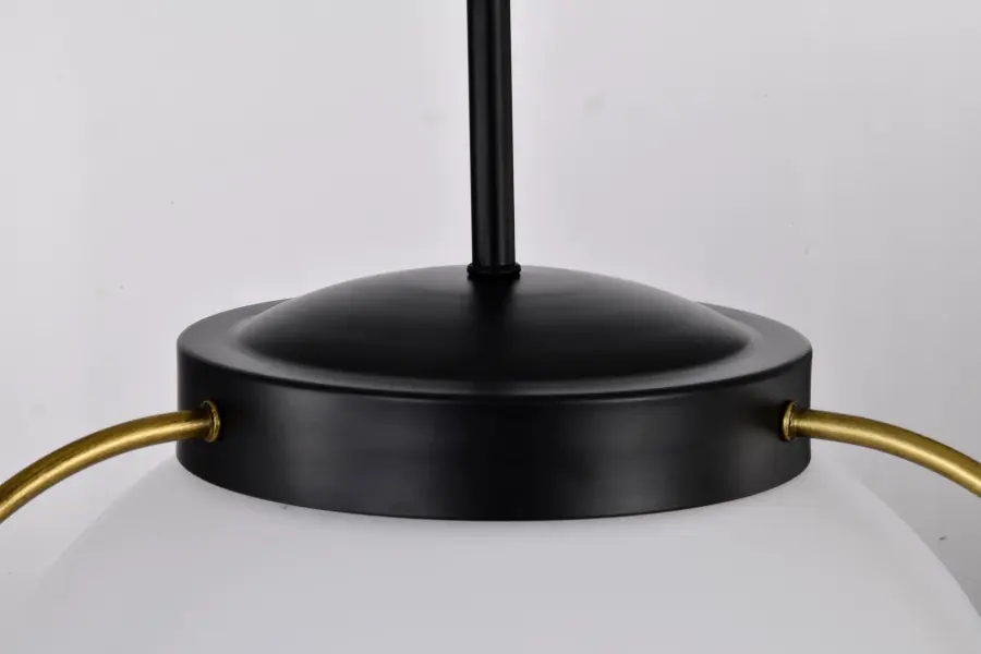 Lakeshore 1-Light Medium Pendant in Matte Black & Natural Brass - Image 7