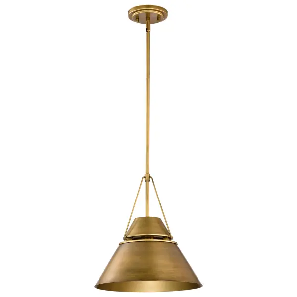 Adina 1-Light Medium Pendant in Natural Brass - Image 1