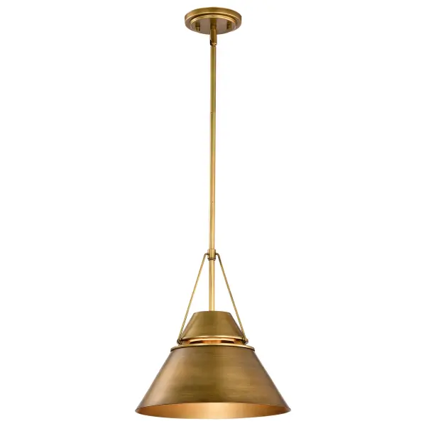 Adina 1-Light Medium Pendant in Natural Brass - Image 2