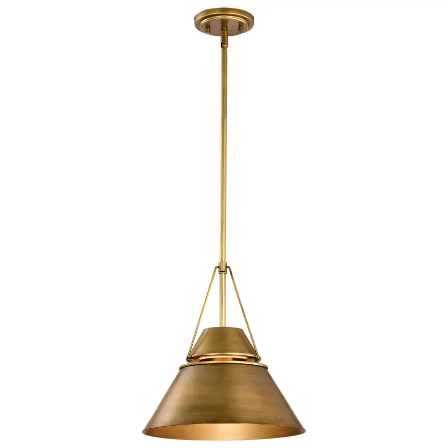 Adina 1-Light Medium Pendant in Natural Brass - Image 2