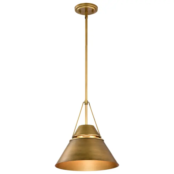 Adina 1-Light Medium Pendant in Natural Brass - Image 4