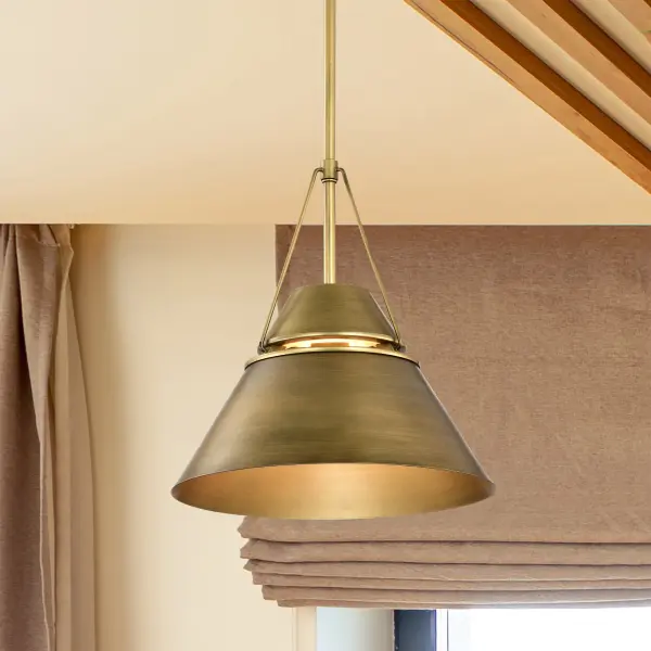 Adina Small Pendant in Natural Brass - Image 15