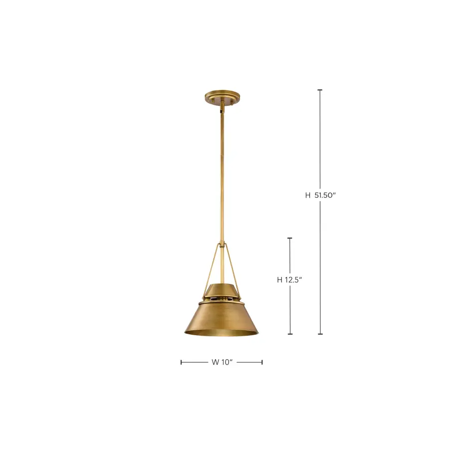 Adina Small Pendant in Natural Brass - Image 16