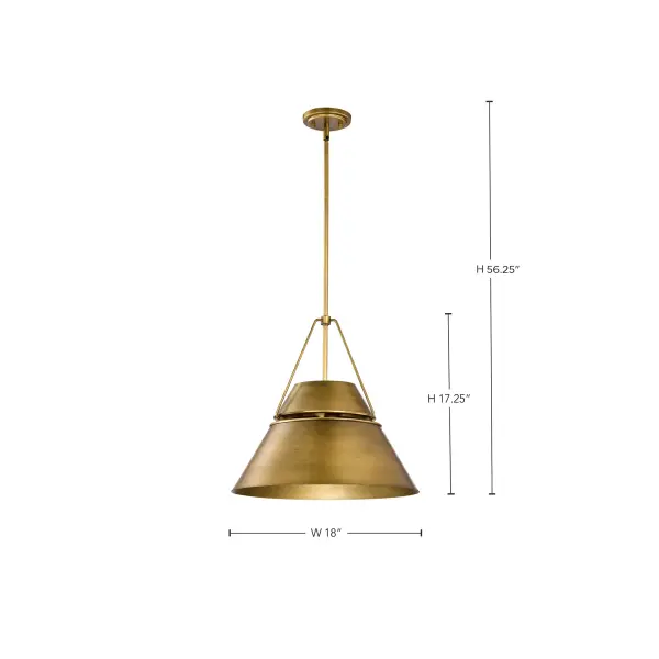 Adina 3-Light Large Pendant in Natural Brass - Image 17