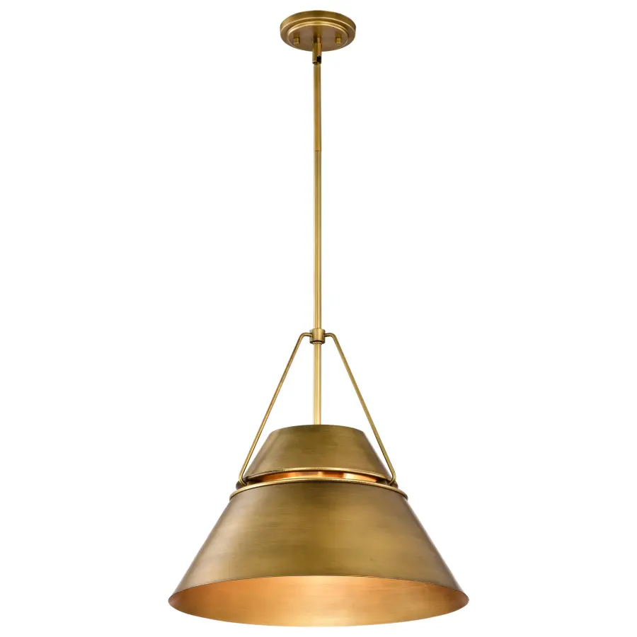 Adina 3-Light Large Pendant in Natural Brass - Image 6