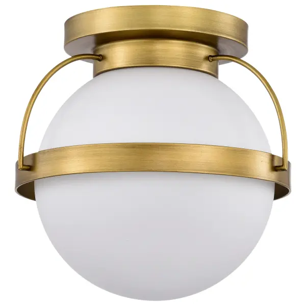 Lakeshore Small Flush Mount in Natural Brass - Image 1