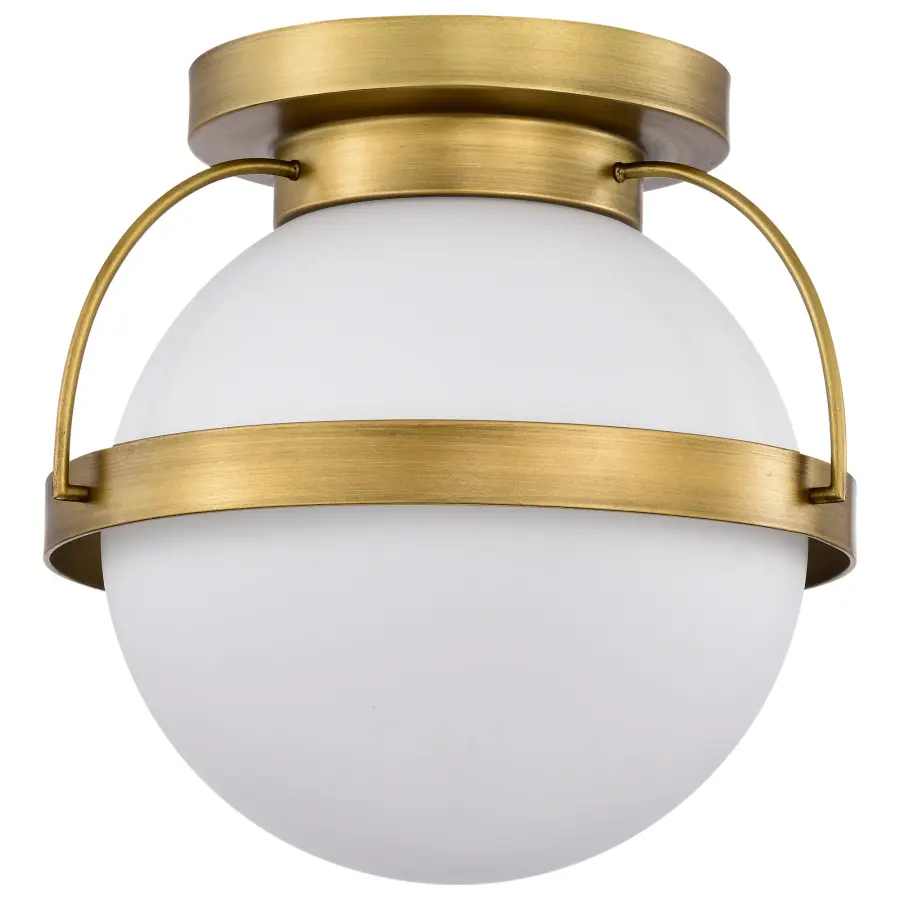 Lakeshore Small Flush Mount in Natural Brass - Image 1