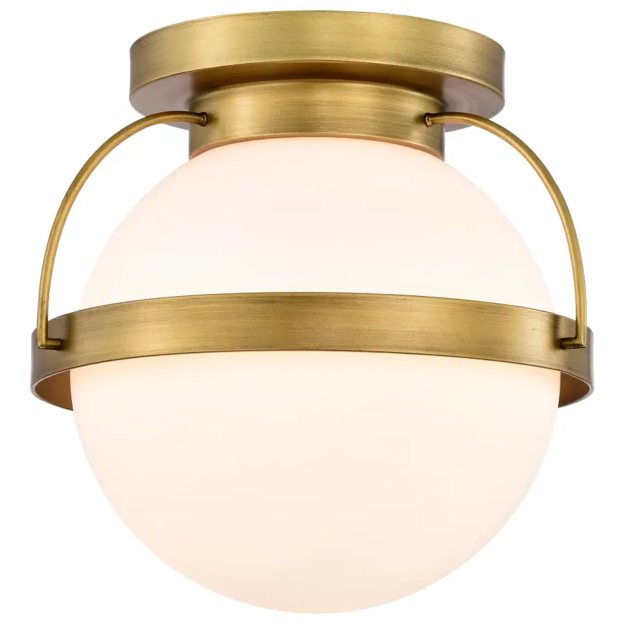 Lakeshore Small Flush Mount in Natural Brass - Image 2