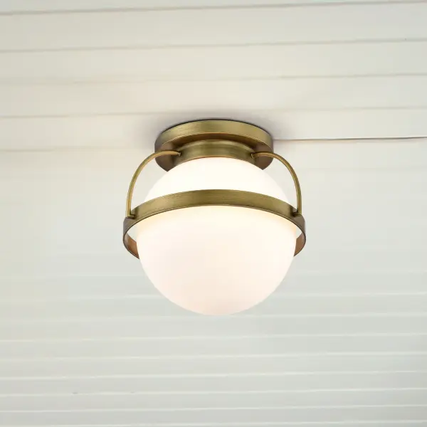 Lakeshore Small Flush Mount in Natural Brass - Image 13
