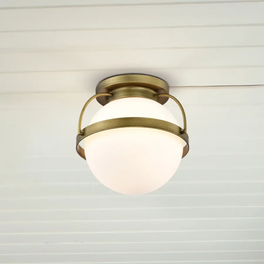 Lakeshore Small Flush Mount in Natural Brass - Image 13