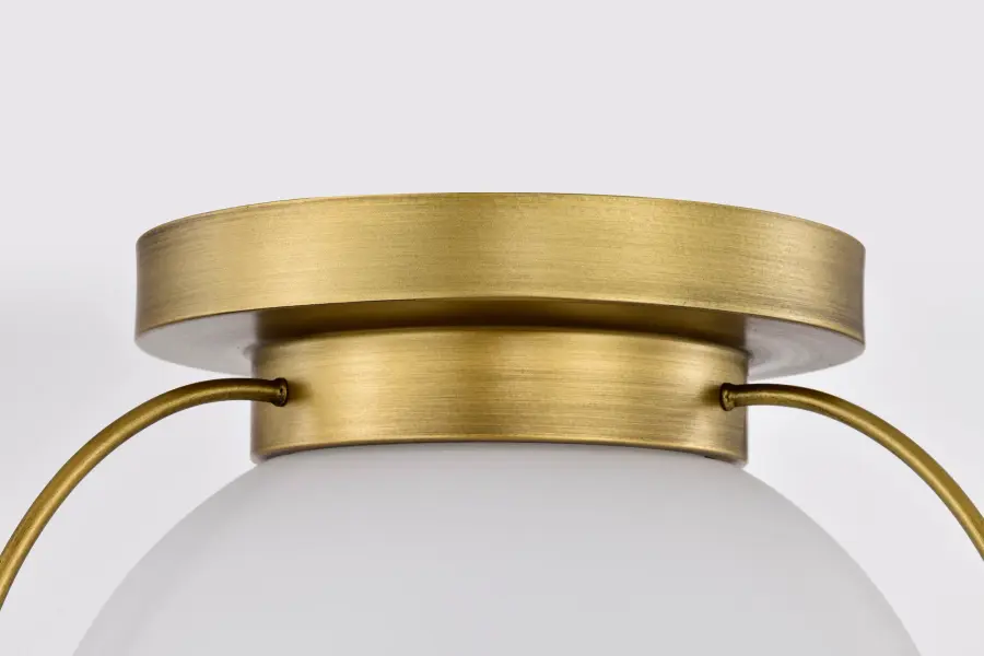 Lakeshore Small Flush Mount in Natural Brass - Image 7