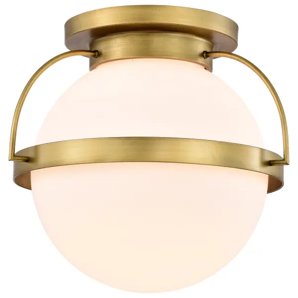 Elegant Brass Flush Mount Brings Warmth to Any Space - Image 2