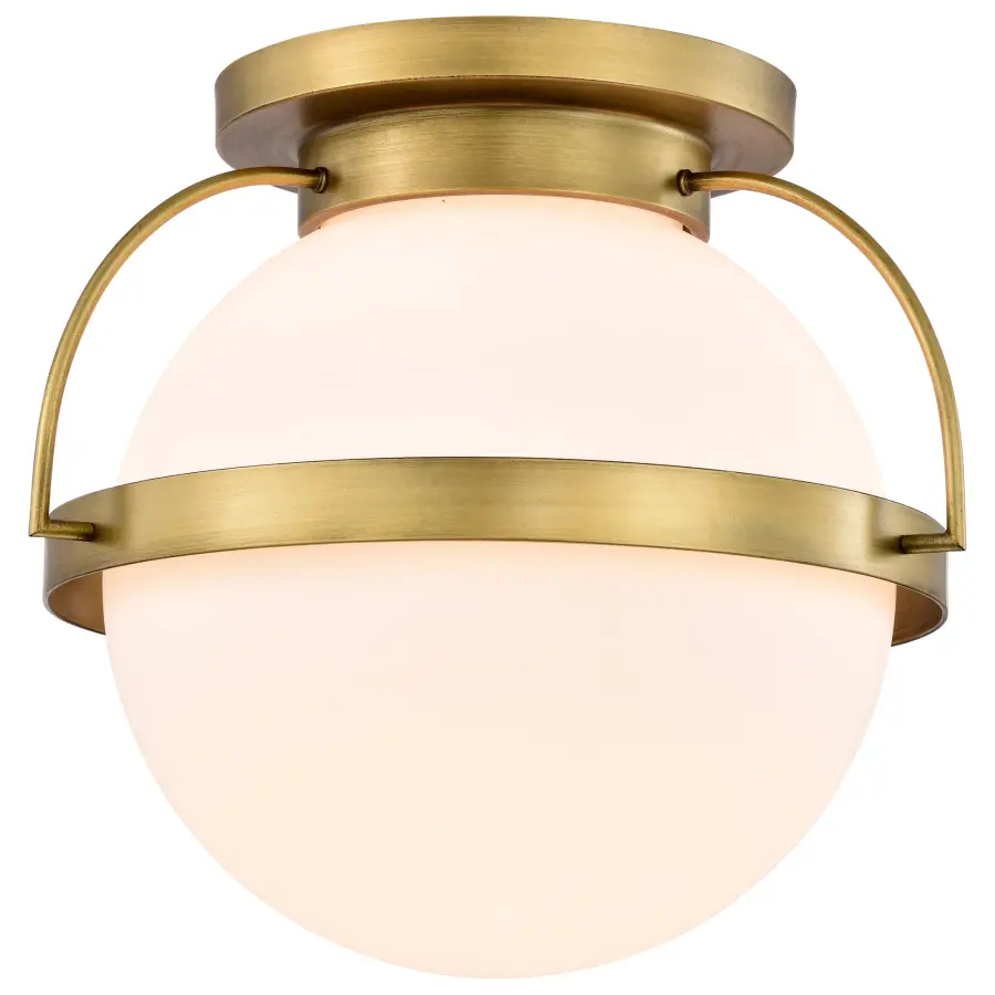 Elegant Brass Flush Mount Brings Warmth to Any Space - Image 2