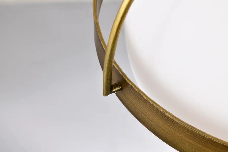 Timeless Brass Pendant with Romantic Opal Glass Glow - Image 12