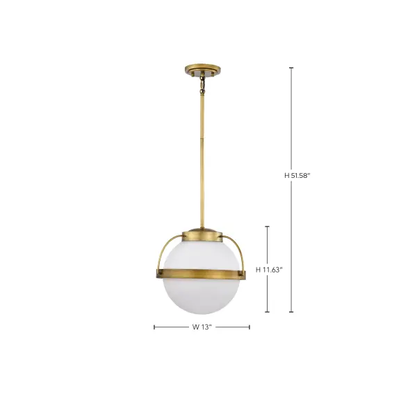 Timeless Brass Pendant with Romantic Opal Glass Glow - Image 16