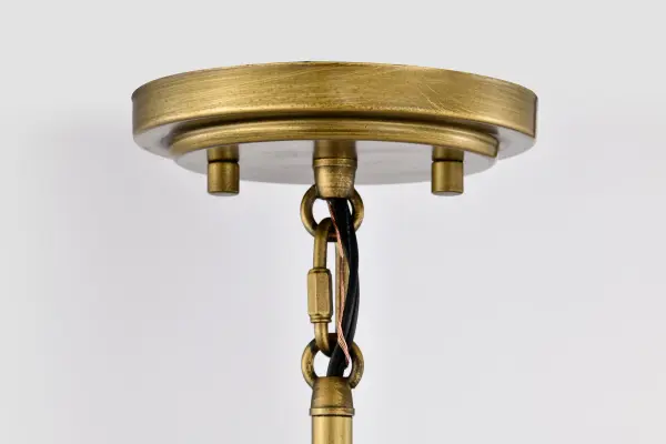 Timeless Brass Pendant with Romantic Opal Glass Glow - Image 7