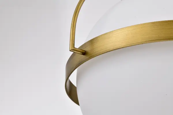 Romantic Brass Pendant with Timeless Opal Glass Elegance - Image 11