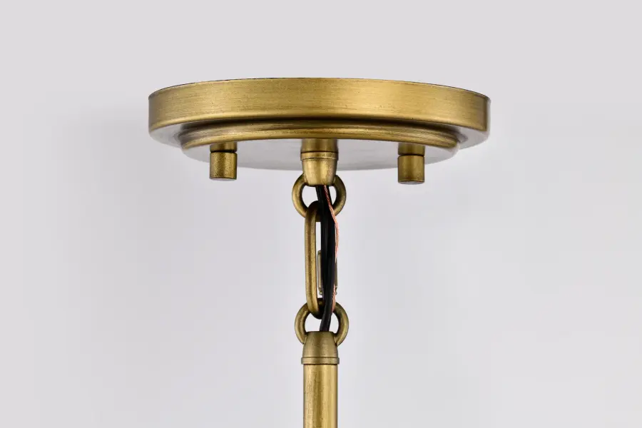 Romantic Brass Pendant with Timeless Opal Glass Elegance - Image 8