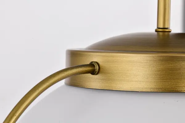 Romantic Brass Pendant with Timeless Opal Glass Elegance - Image 10