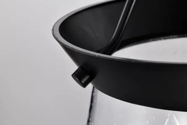 Boliver 3-Light Pendant in Matte Black with Clear Seeded Glass - Image 13