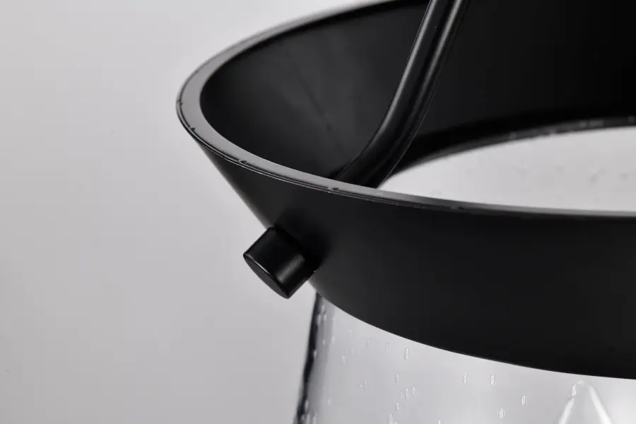 Boliver 3-Light Pendant in Matte Black with Clear Seeded Glass - Image 13