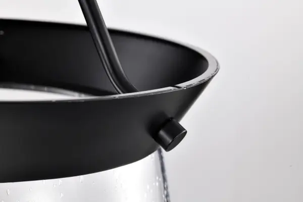 Boliver 3-Light Pendant in Matte Black with Clear Seeded Glass - Image 14