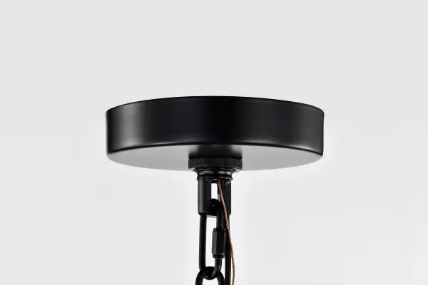 Boliver 3-Light Pendant in Matte Black with Clear Seeded Glass - Image 10