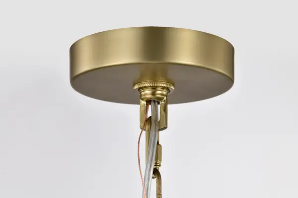 Boliver 3-Light Pendant in Vintage Brass with Clear Seeded Glass - Image 7
