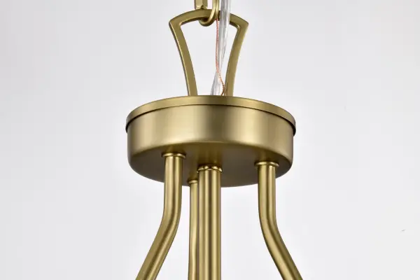Boliver 3-Light Pendant in Vintage Brass with Clear Seeded Glass - Image 9