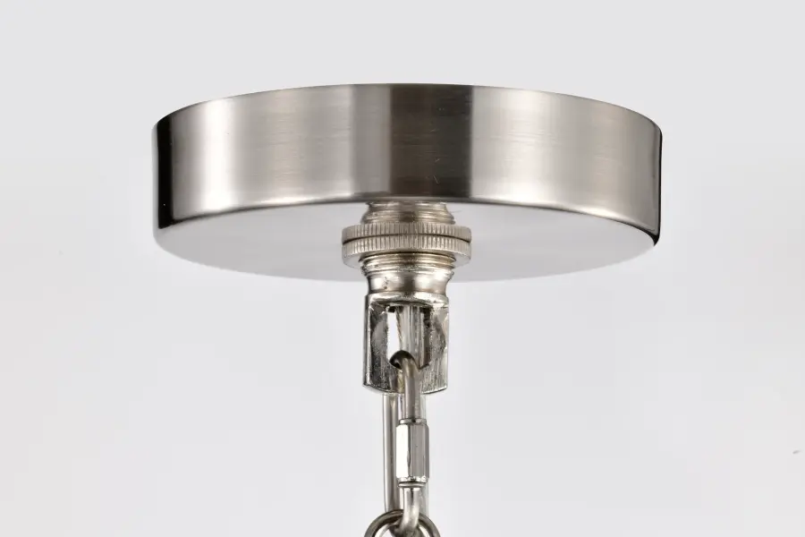 Boliver 3-Light Pendant in Brushed Nickel with Clear Seeded Glass - Image 8