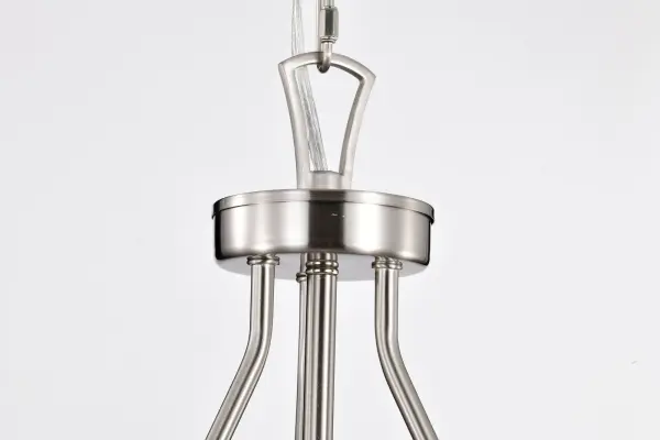 Boliver 3-Light Pendant in Brushed Nickel with Clear Seeded Glass - Image 9